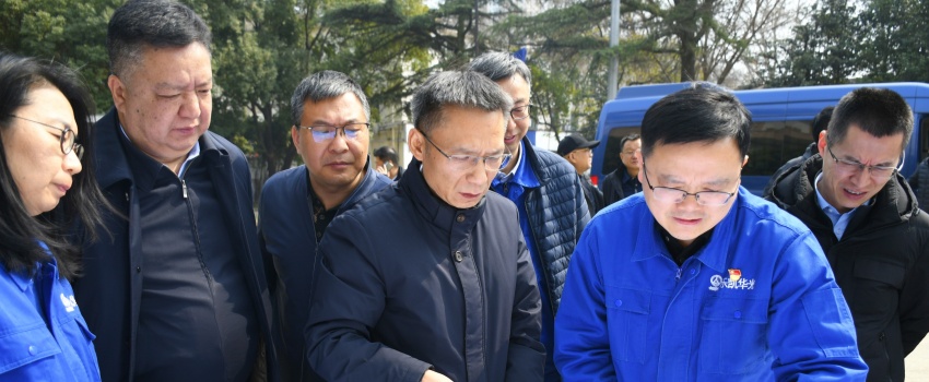 集團(tuán)公司黨組成員、總會計(jì)師陳林到樂凱華光調(diào)研